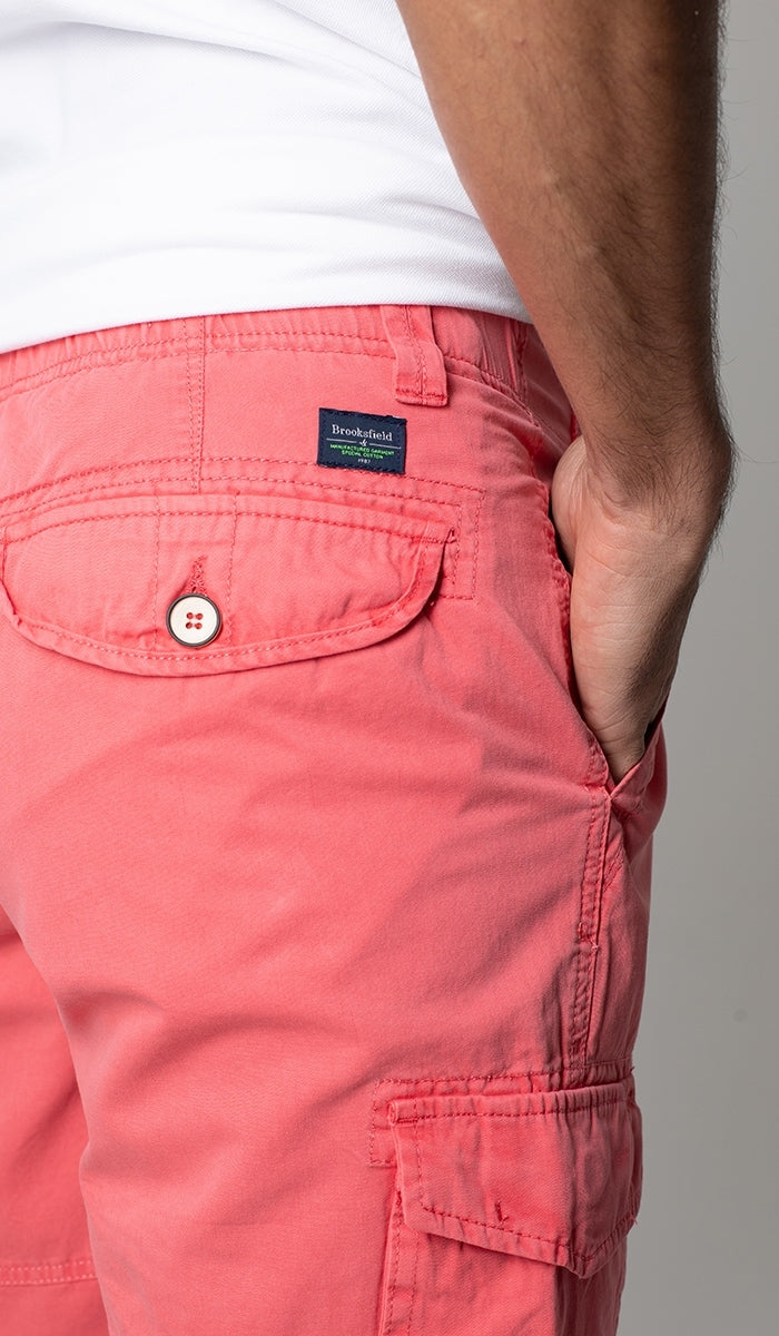 Bermuda Tinturada Cargo Meio Cós