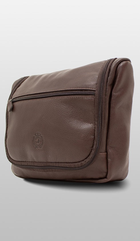 Necessaire De Couro Com Ziper Para Pendurar